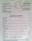 Déclaration sur l'honneur - antécédents judiciaires